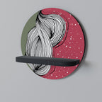 BE TOGETHER Rundes Kunstregal in Schwarz