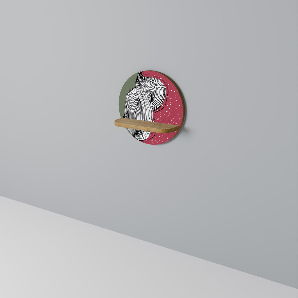 BE TOGETHER Rundes Kunstregal in Eiche-Optik