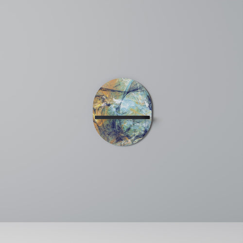 ABSTRACT THOUGHTS Ovales Kunstregal in Schwarz