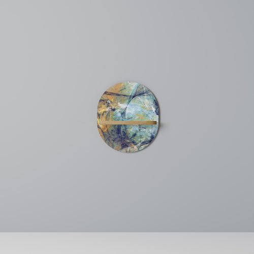 ABSTRACT THOUGHTS Ovales Kunstregal in Eiche-Optik