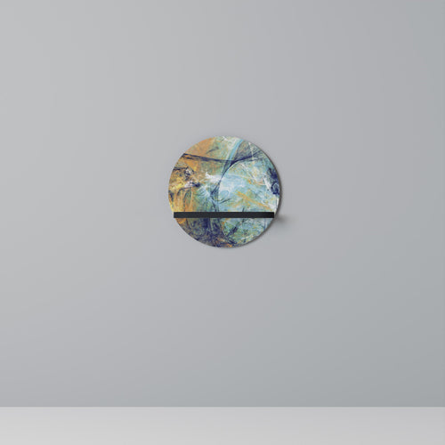 ABSTRACT THOUGHTS Rundes Kunstregal in Schwarz