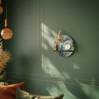 ABSTRACT THOUGHTS Rundes Kunstregal in Schwarz