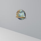 ABSTRACT THOUGHTS Rundes Kunstregal in Eiche-Optik