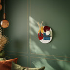 GEOMETRIC PUZZLE Ovales Kunstregal in Schwarz