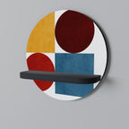 GEOMETRIC PUZZLE Rundes Kunstregal in Schwarz