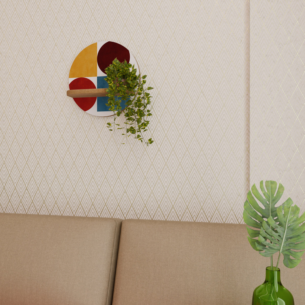 GEOMETRIC PUZZLE Art Shelf