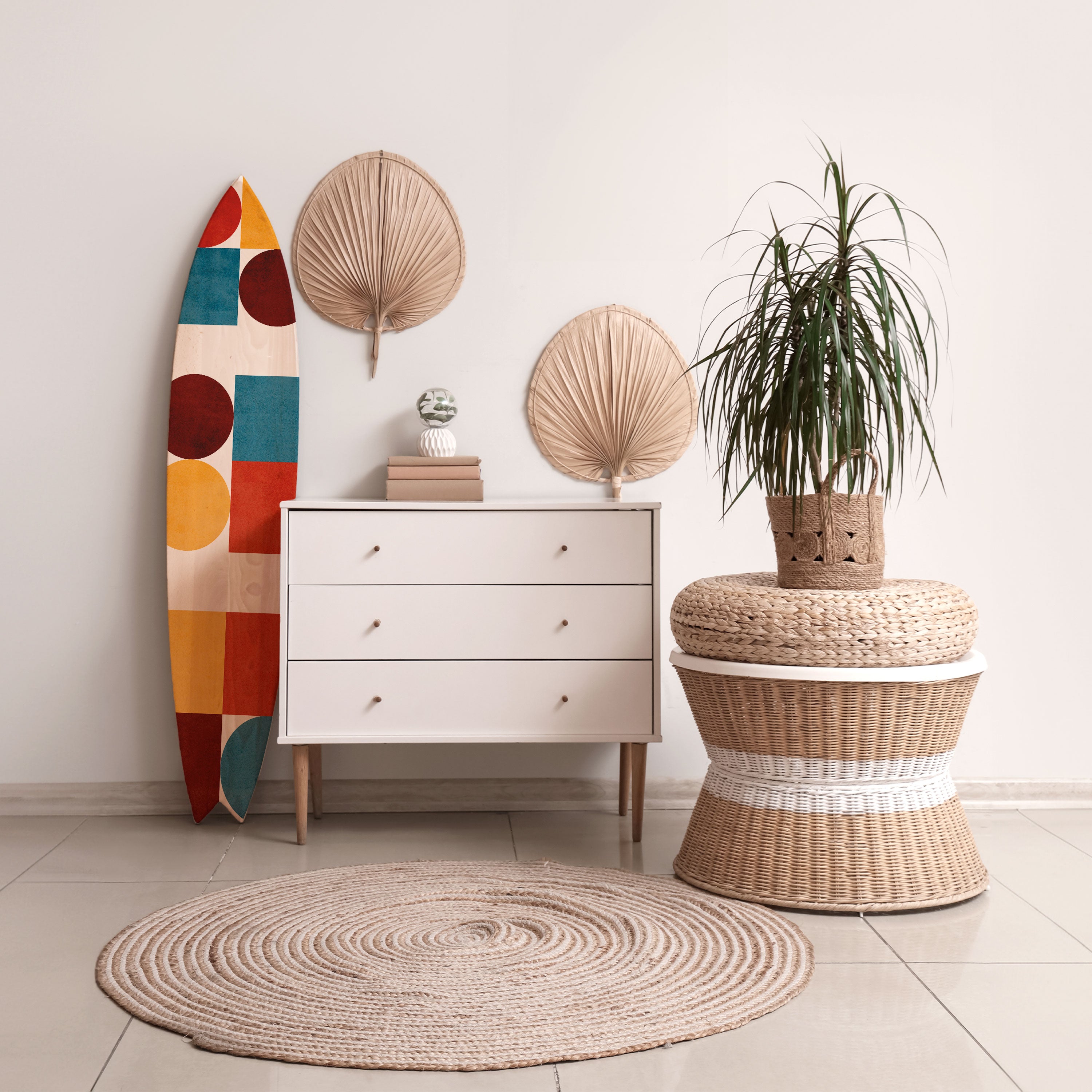GEOMETRIC PUZZLE Deko-Surfboard