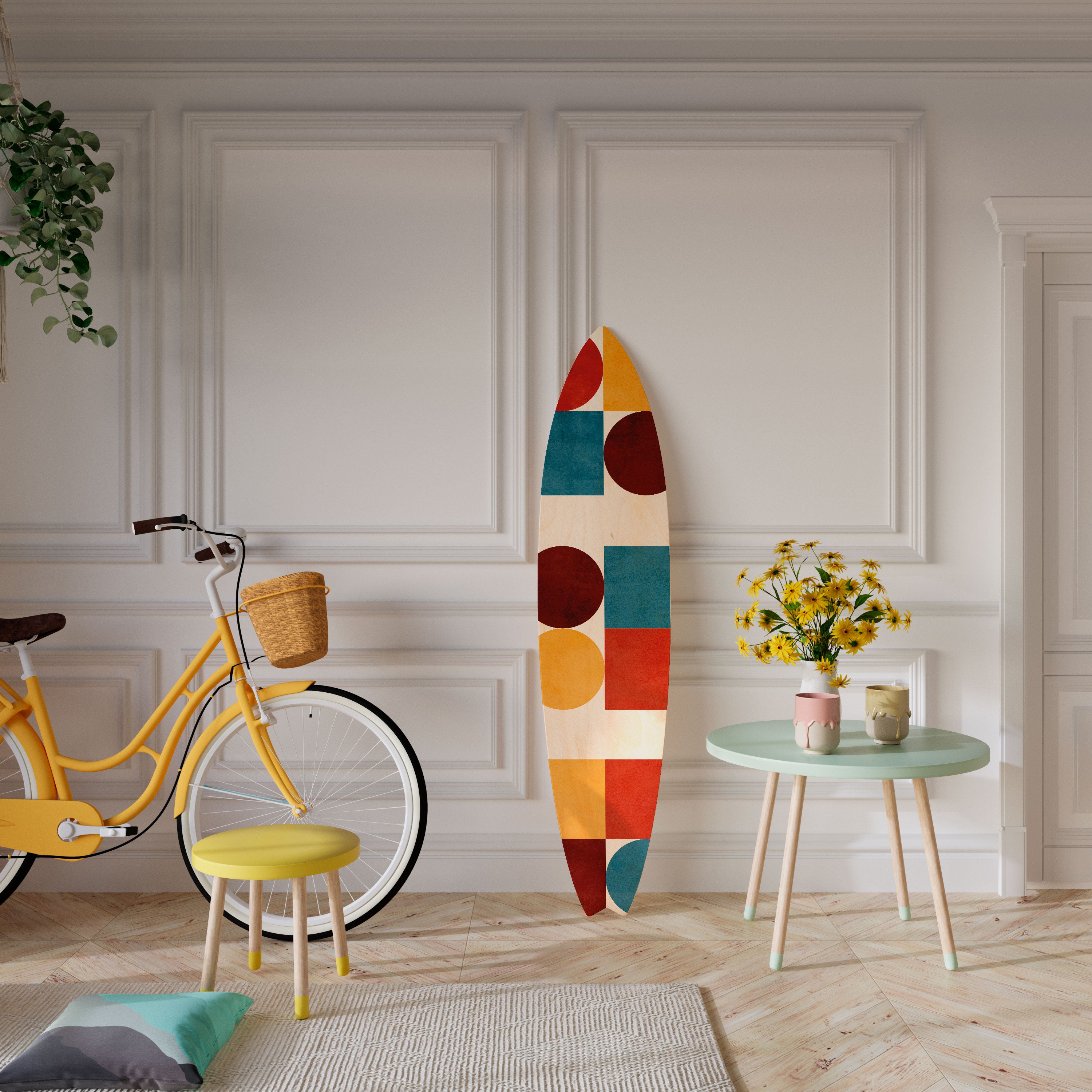 GEOMETRIC PUZZLE Deko-Surfboard
