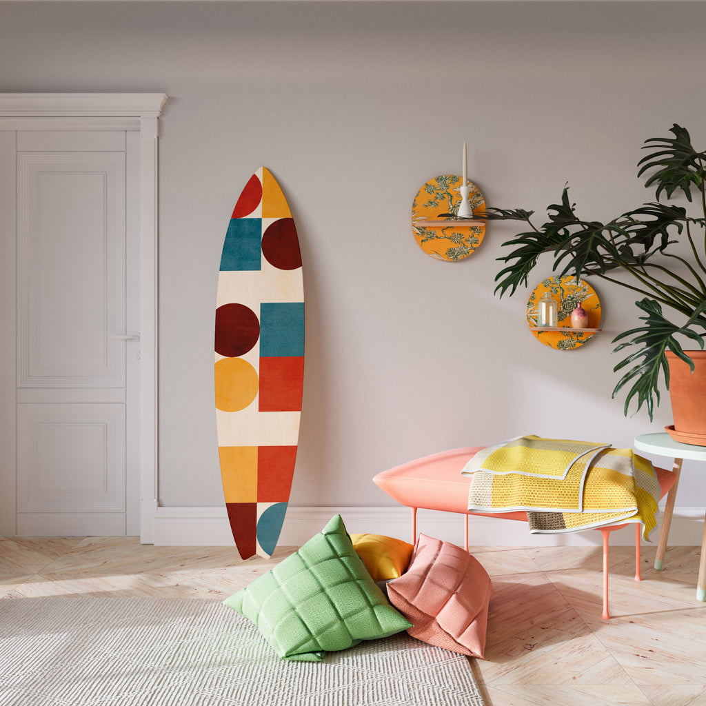 GEOMETRIC PUZZLE Deko-Surfboard