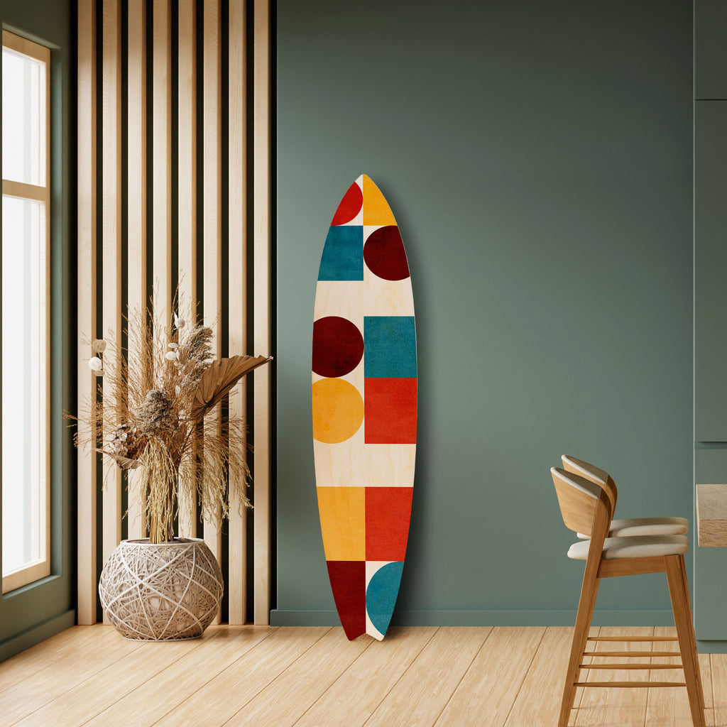 GEOMETRIC PUZZLE Deko-Surfboard