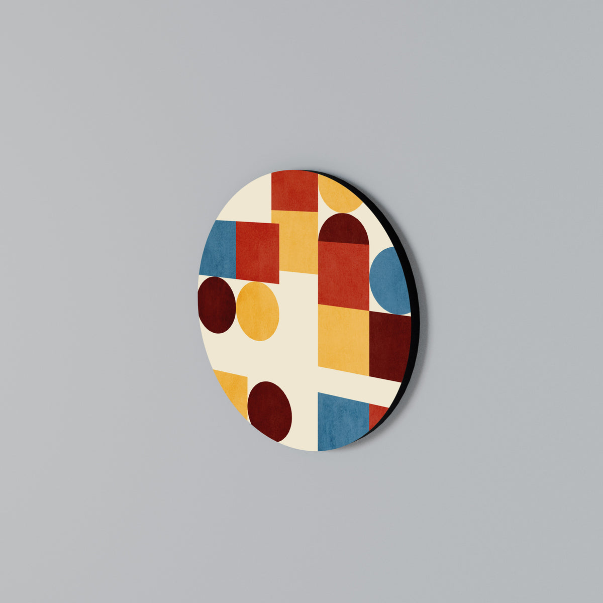 GEOMETRIC PUZZLE Rundes Wandbild