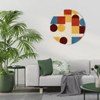 GEOMETRIC PUZZLE Runde Wanddekoration Ø 69 cm