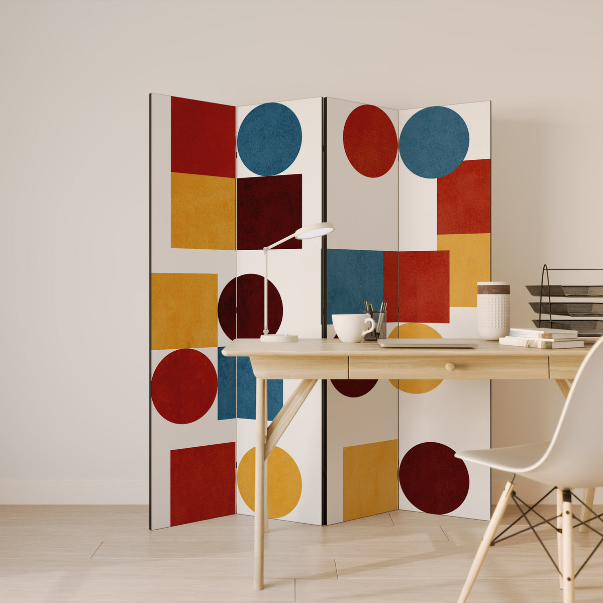 GEOMETRIC PUZZLE 4-teiliger Paravent