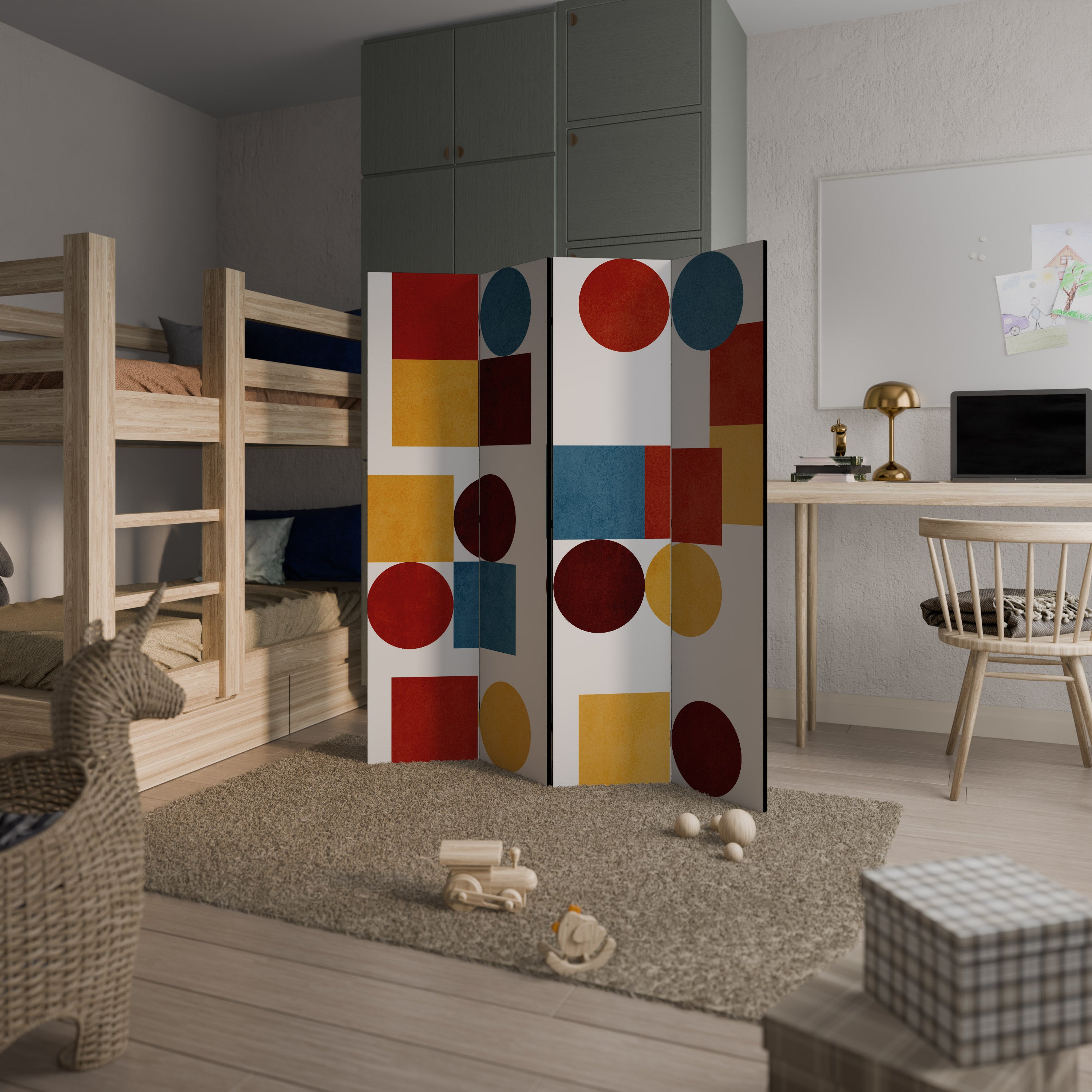 GEOMETRIC PUZZLE 4-teiliger Paravent