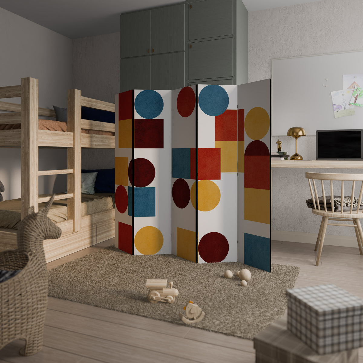 GEOMETRIC PUZZLE 5-teiliger Paravent