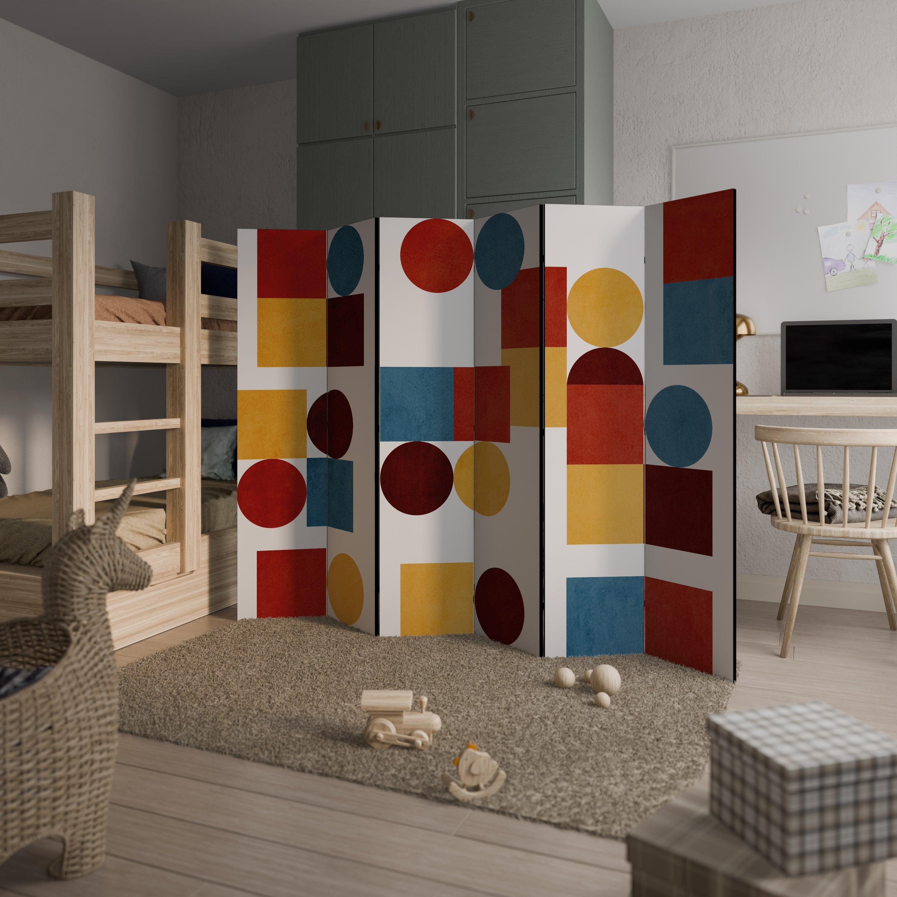 GEOMETRIC PUZZLE 6-teiliger Paravent