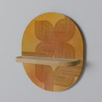 STRENGTHENING RELATION Oval Art Shelf In Oak Effect