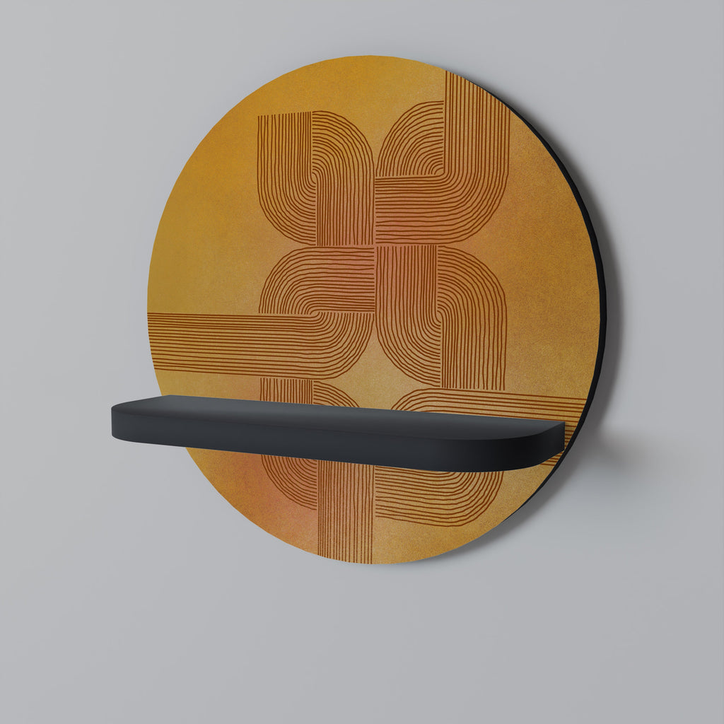 STRENGTHENING RELATION Rundes Kunstregal in Schwarz