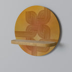 STRENGTHENING RELATION Rundes Kunstregal in Eiche-Optik