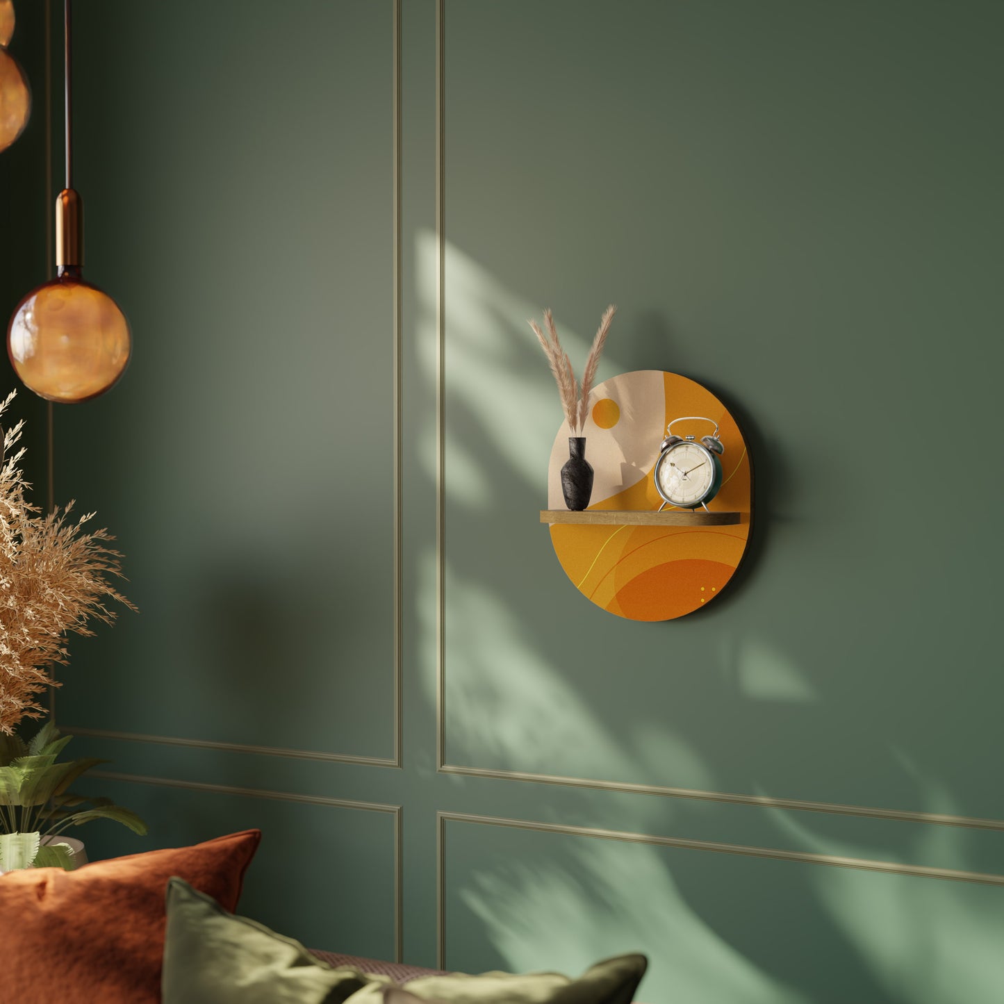 ORANGE ARRANGEMENT Dekoratives Wandregal