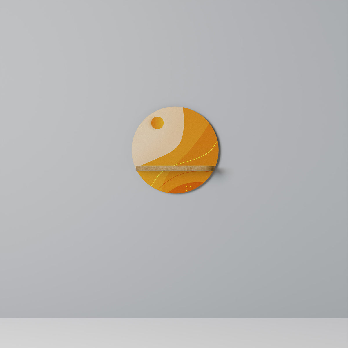 ORANGE ARRANGEMENT Art Shelf