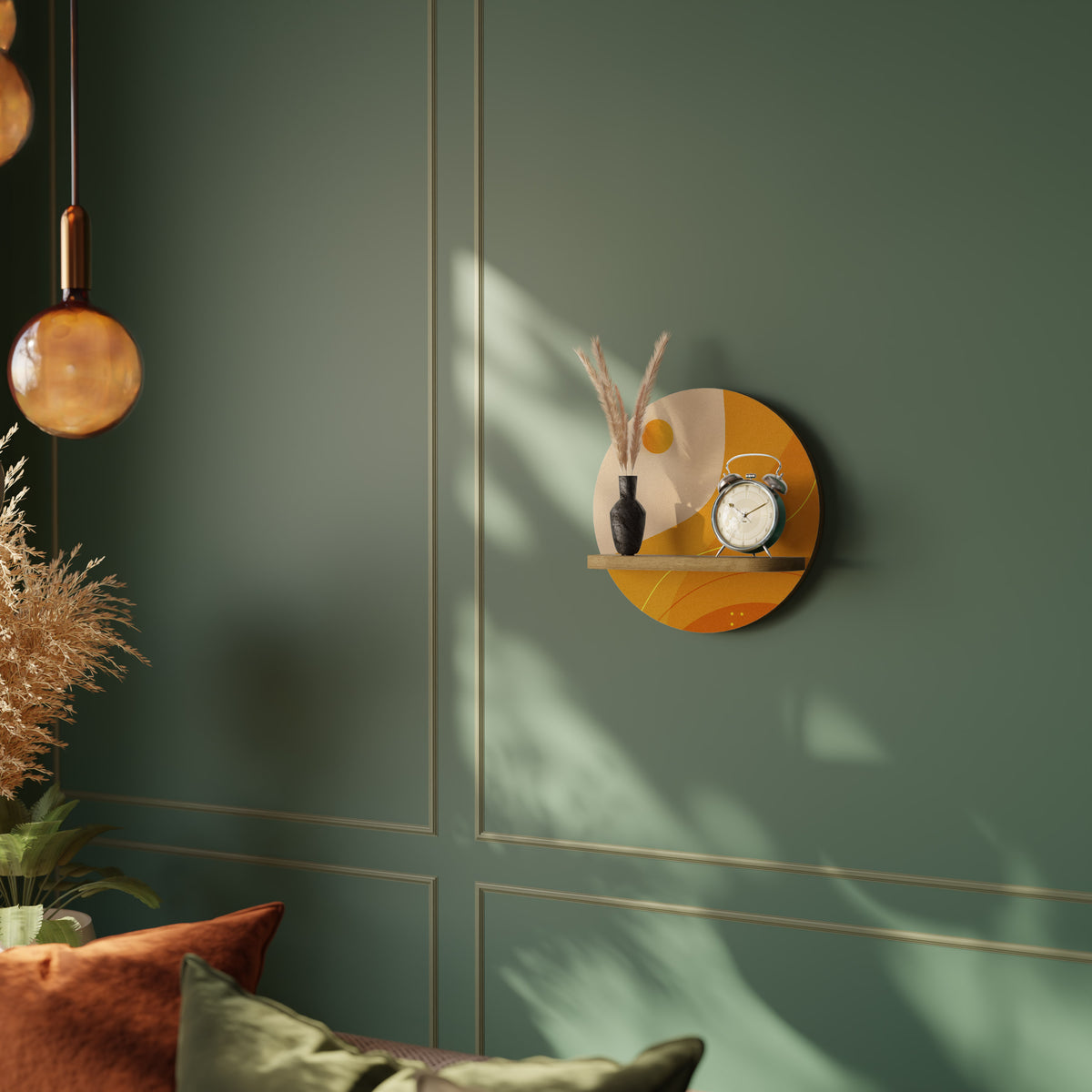 ORANGE ARRANGEMENT Art Shelf