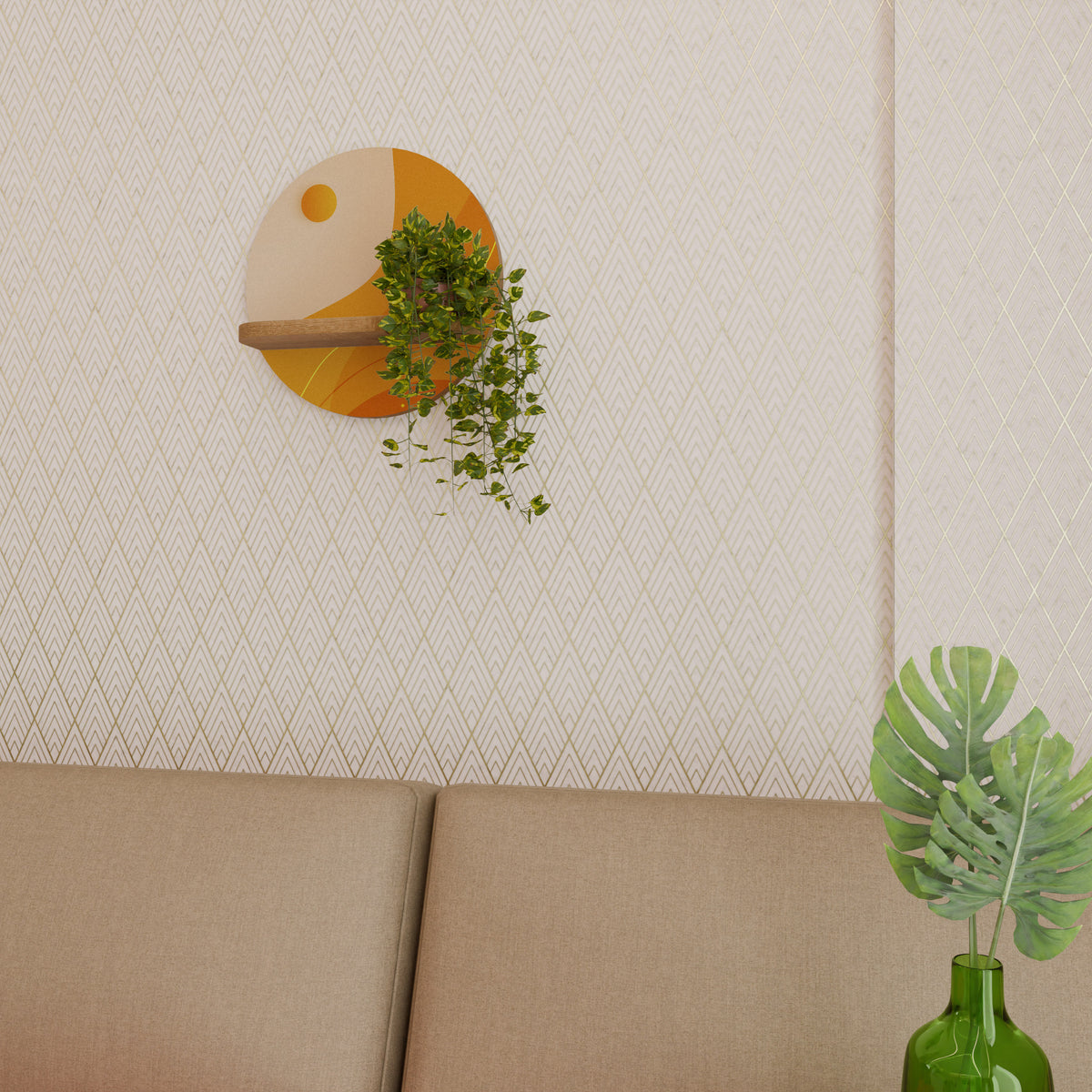 ORANGE ARRANGEMENT Art Shelf