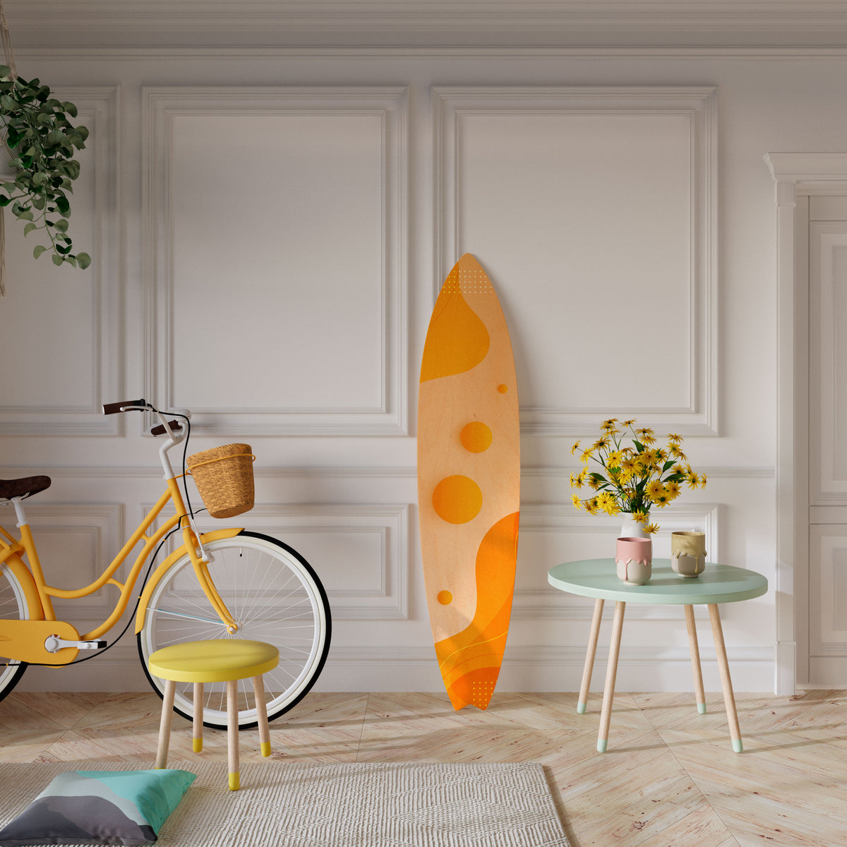 ORANGE ARRANGEMENT Deko-Surfboard
