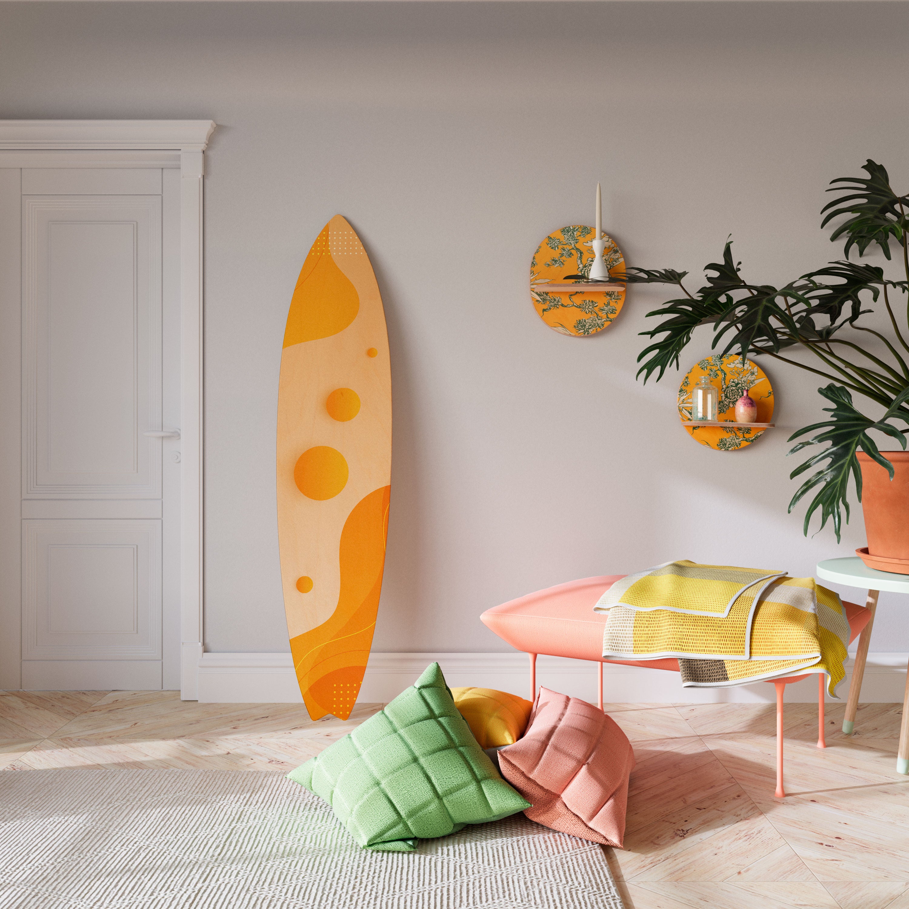 ORANGE ARRANGEMENT Deko-Surfboard