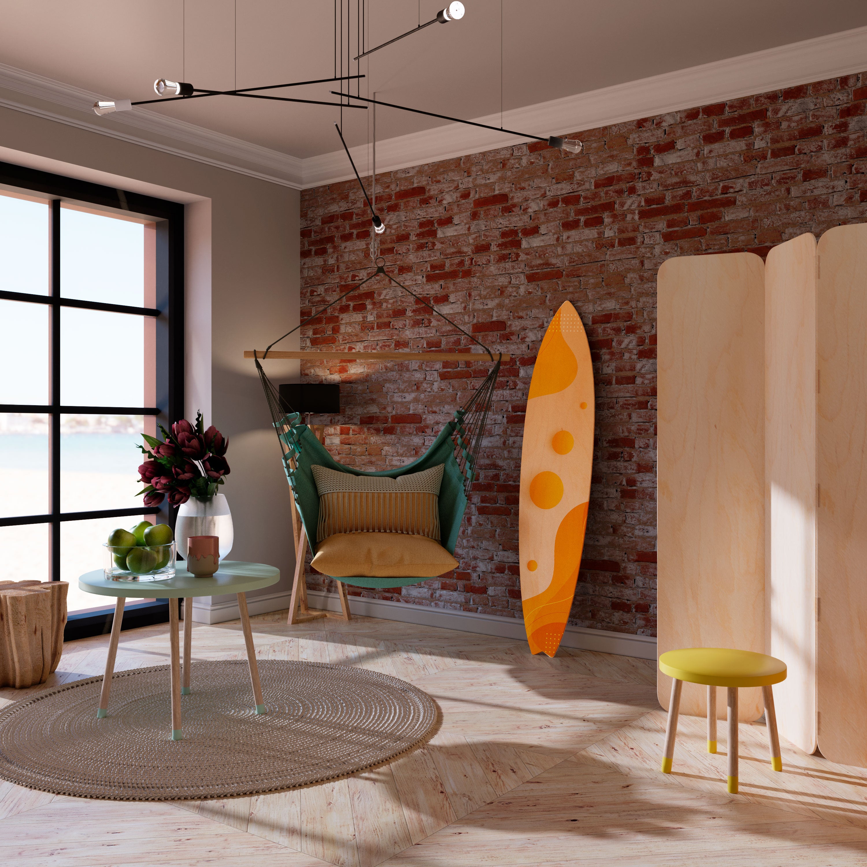 ORANGE ARRANGEMENT Deko-Surfboard