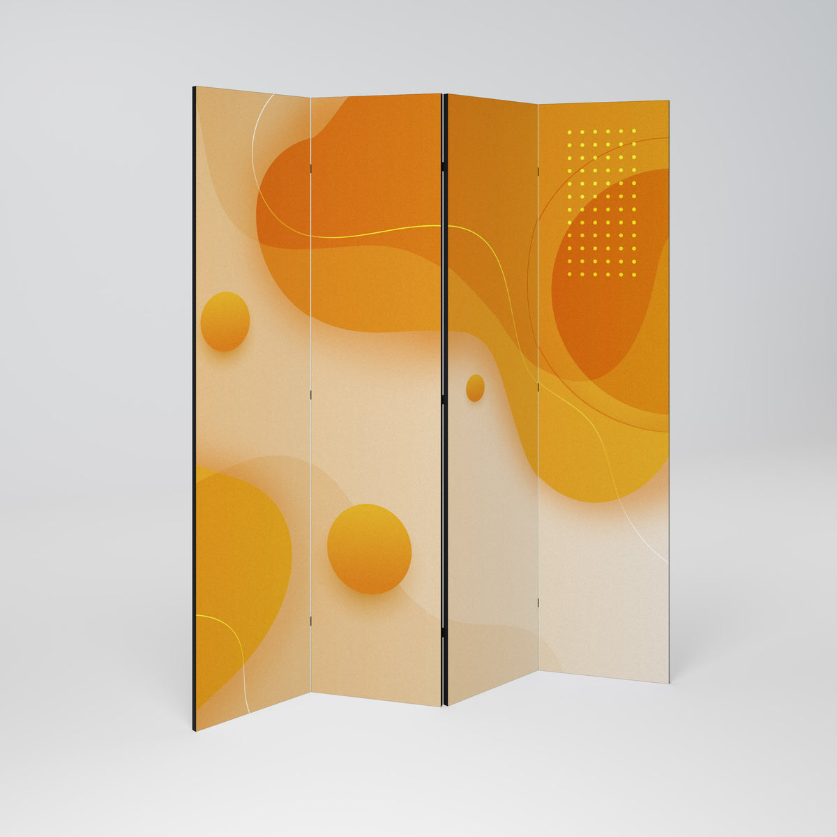 ORANGE ARRANGEMENT 4-teiliger Paravent