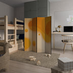 ORANGE ARRANGEMENT Dekorativer Paravent - 4-teilig