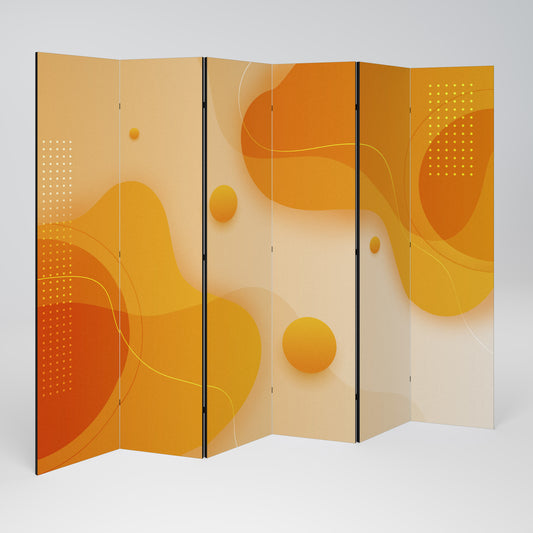 ORANGE ARRANGEMENT 6-teiliger Paravent