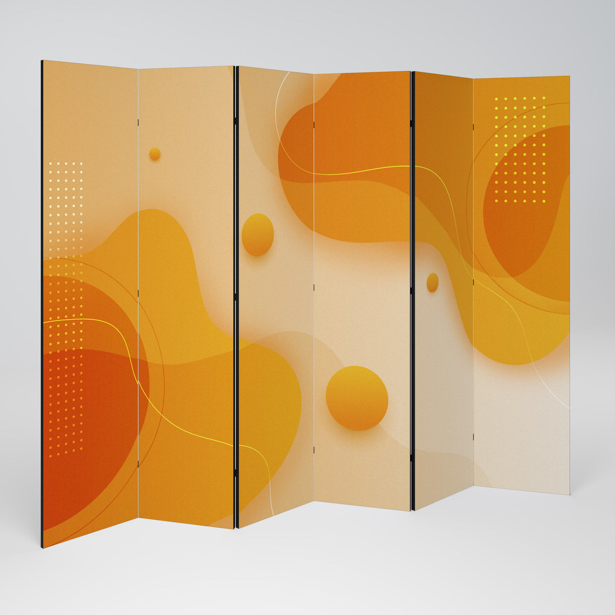 ORANGE ARRANGEMENT 6-teiliger Paravent
