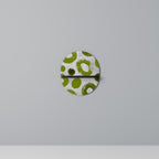 GREEN RHAPSODY Oval Art Shelf In Black Finish