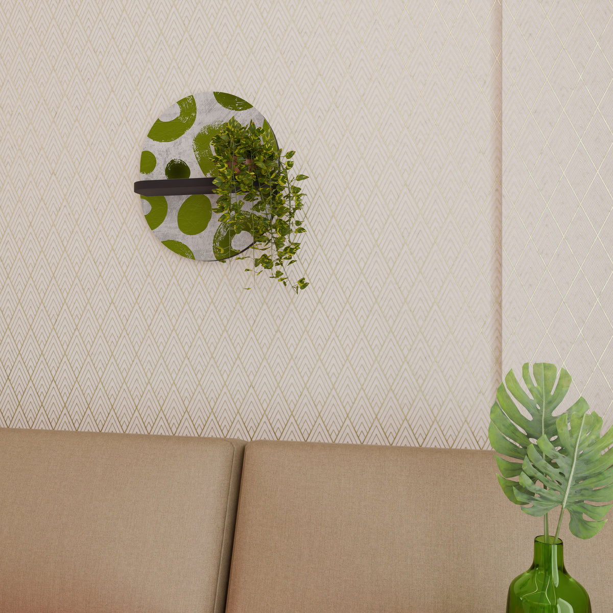 GREEN RHAPSODY Dekoratives Wandregal