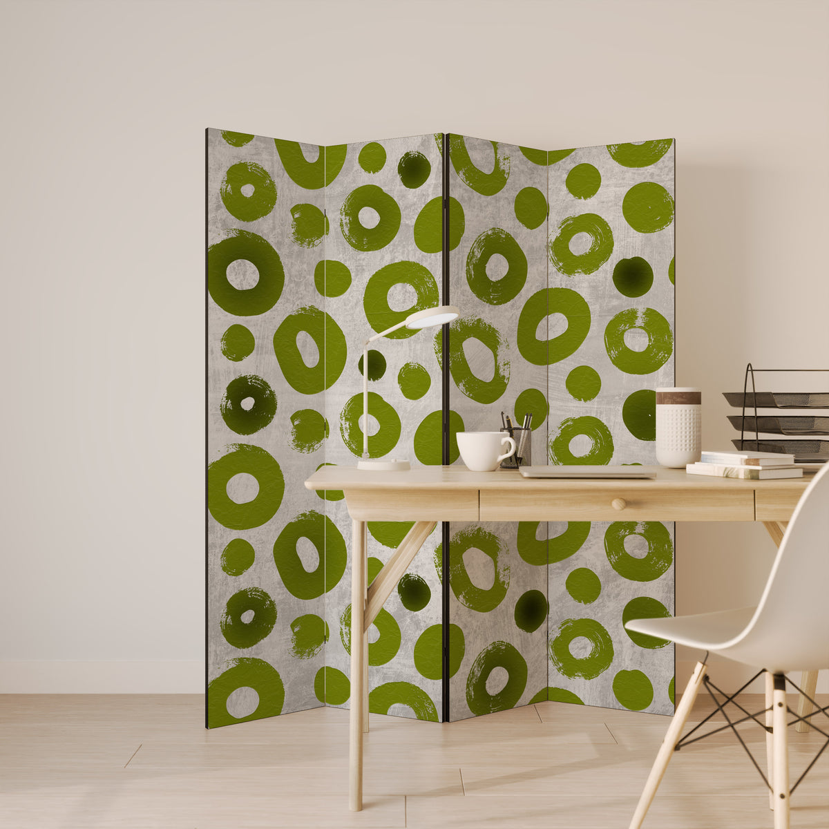 GREEN RHAPSODY 4-teiliger Paravent