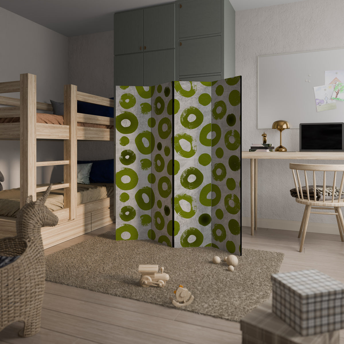 GREEN RHAPSODY 4-Panel Room Divider