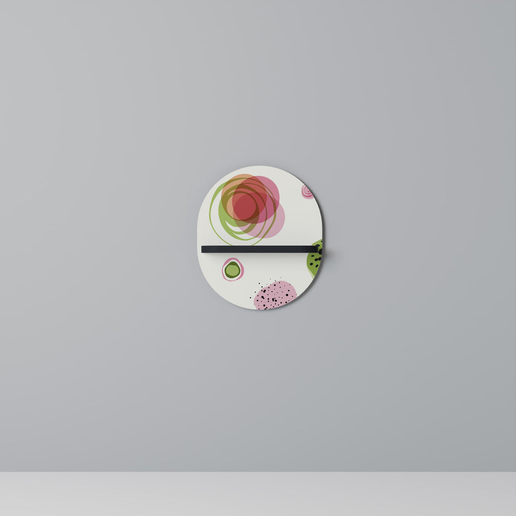 COLORFUL COSMOS Ovales Kunstregal in Schwarz