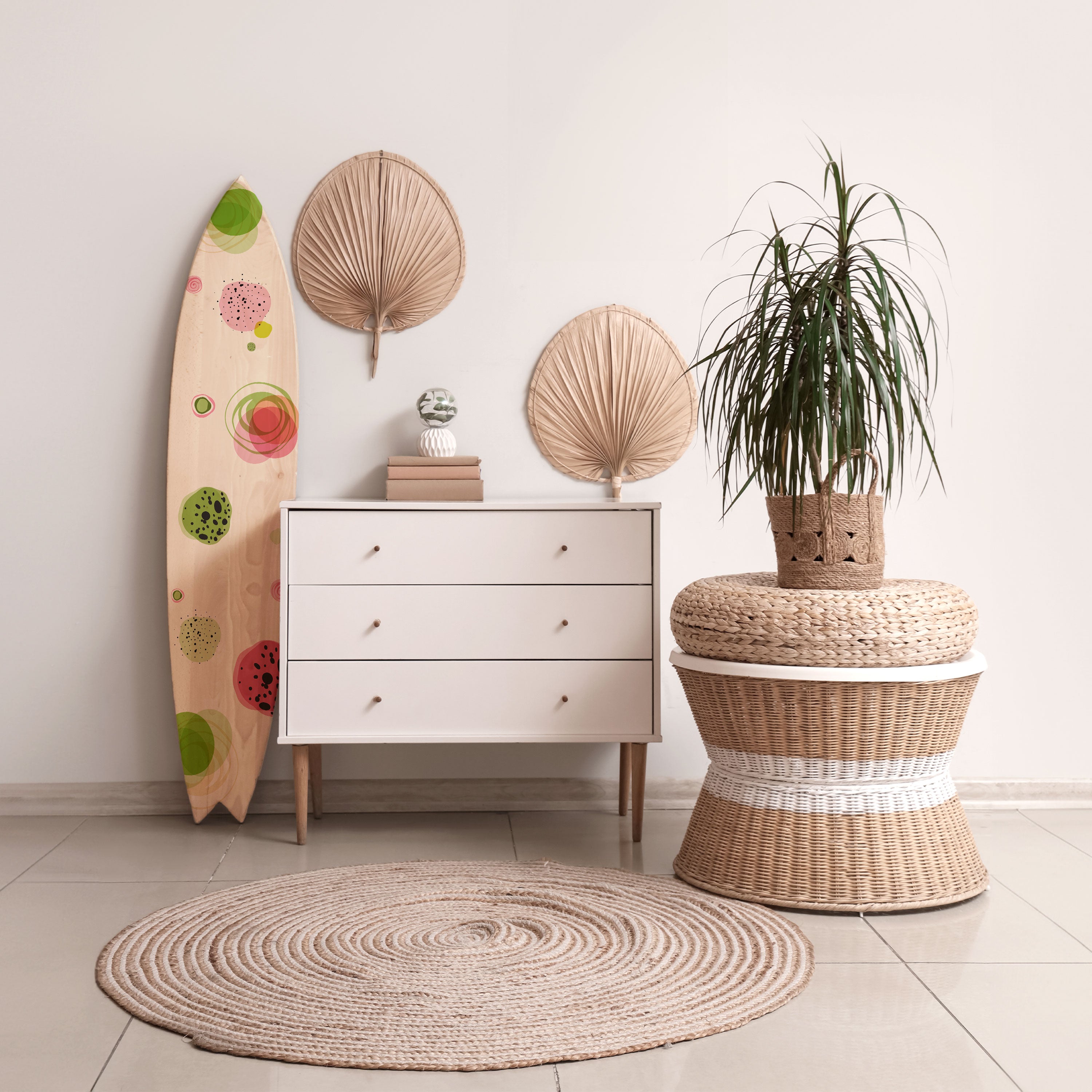 COLORFUL COSMOS Deko-Surfboard
