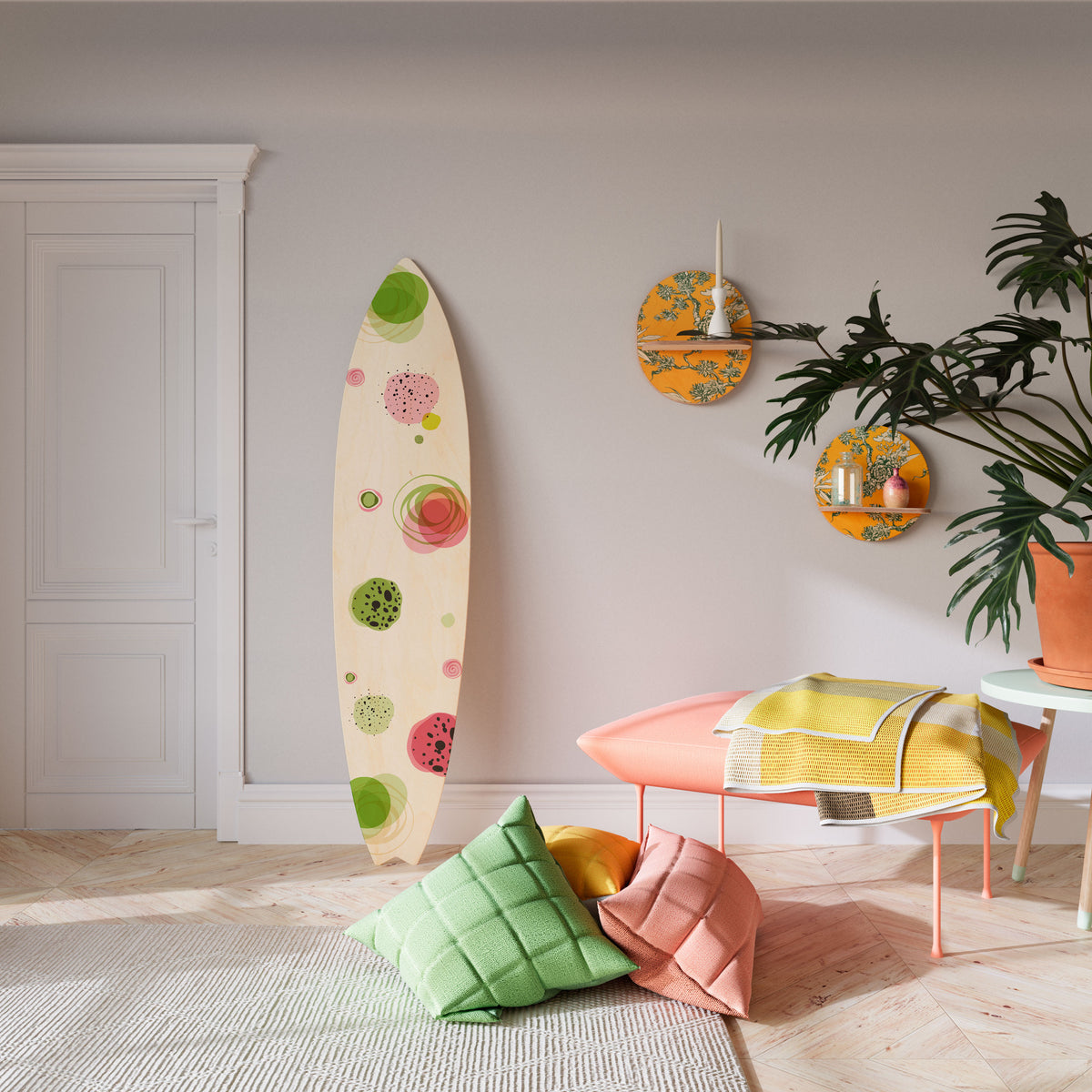 COLORFUL COSMOS Deko-Surfboard