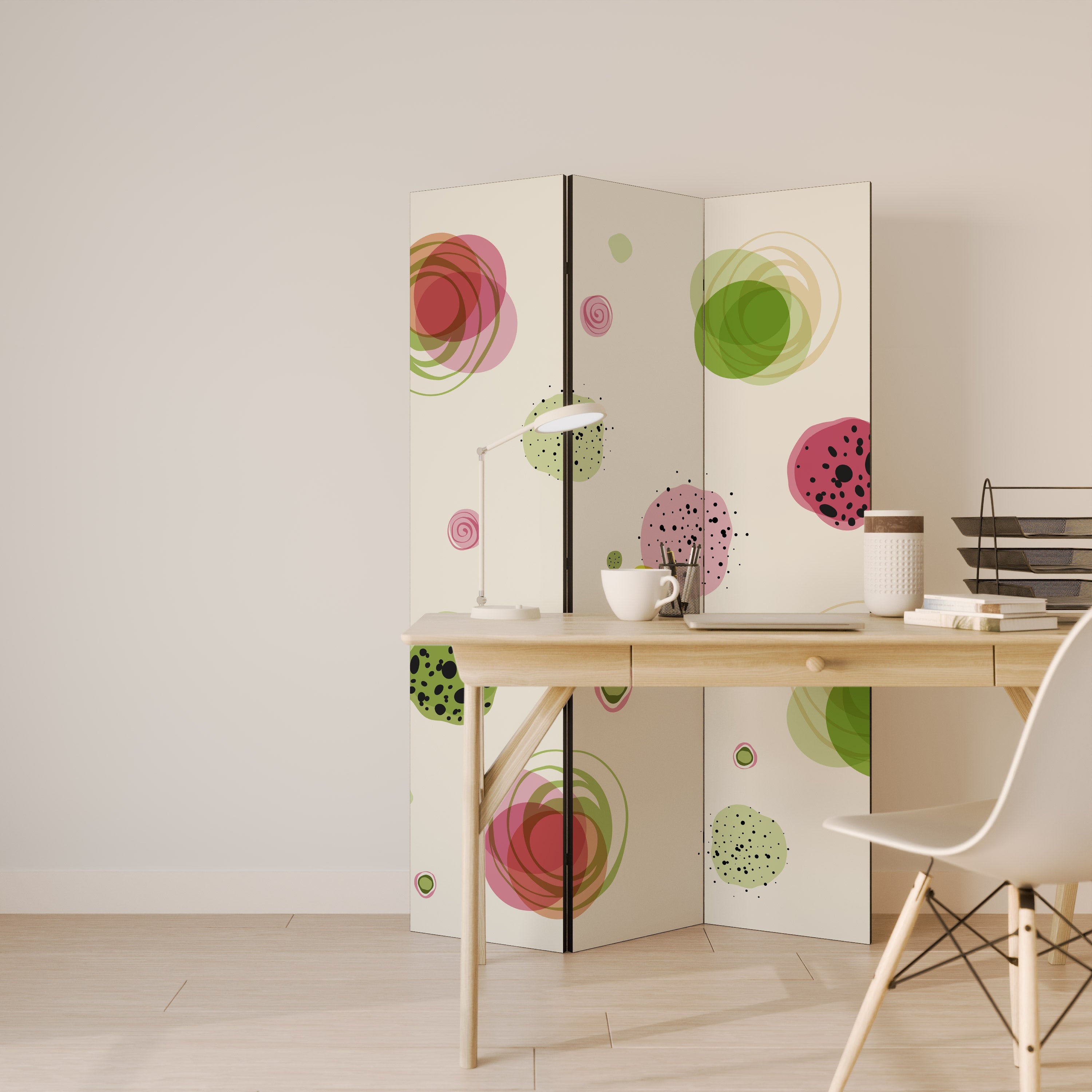 COLORFUL COSMOS Dekorativer 3-teiliger Raumteiler