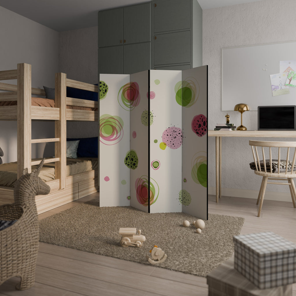 COLORFUL COSMOS Dekorativer Paravent - 4-teilig