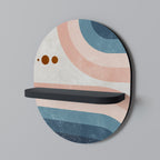 TWO HALVES Ovales Kunstregal in Schwarz