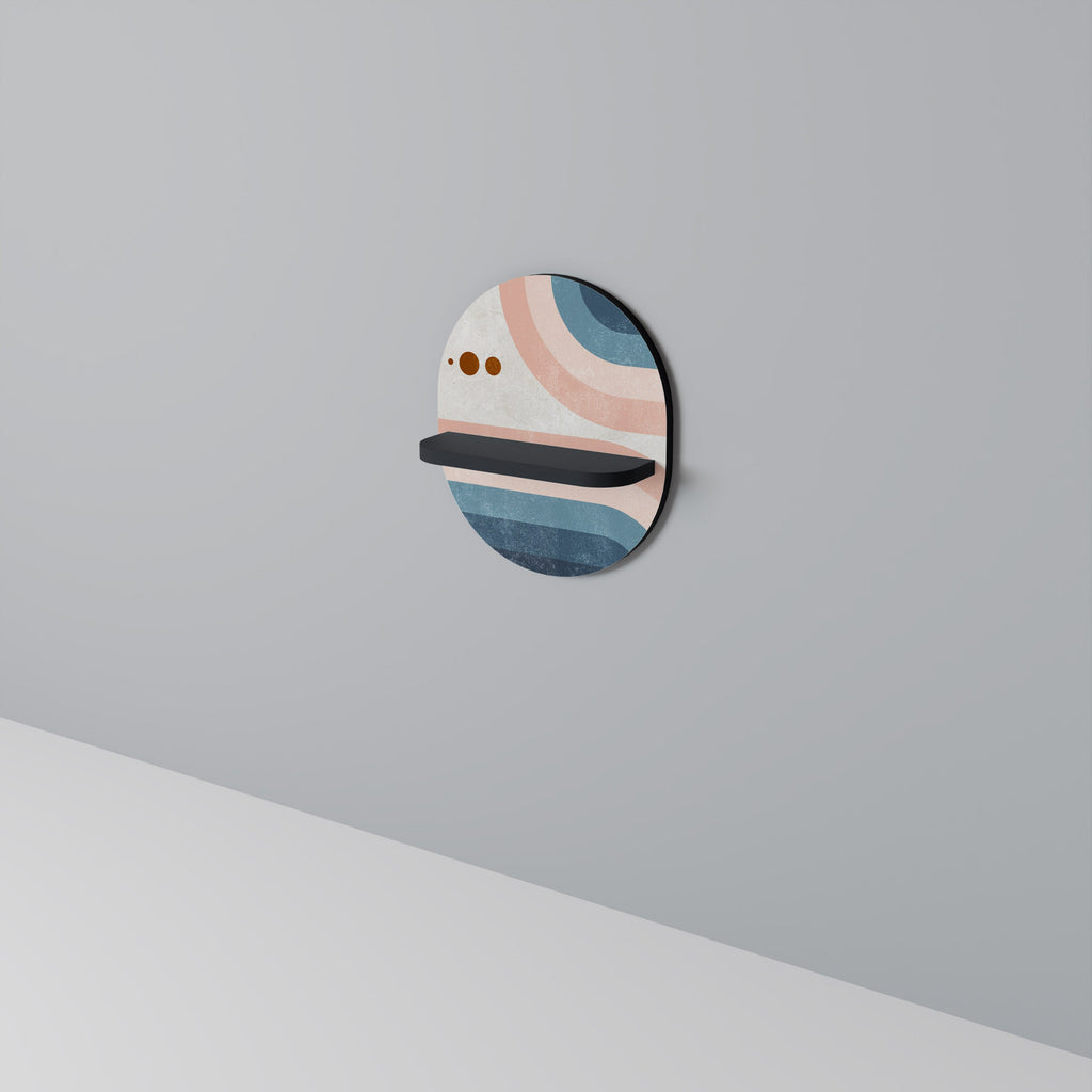 TWO HALVES Ovales Kunstregal in Schwarz