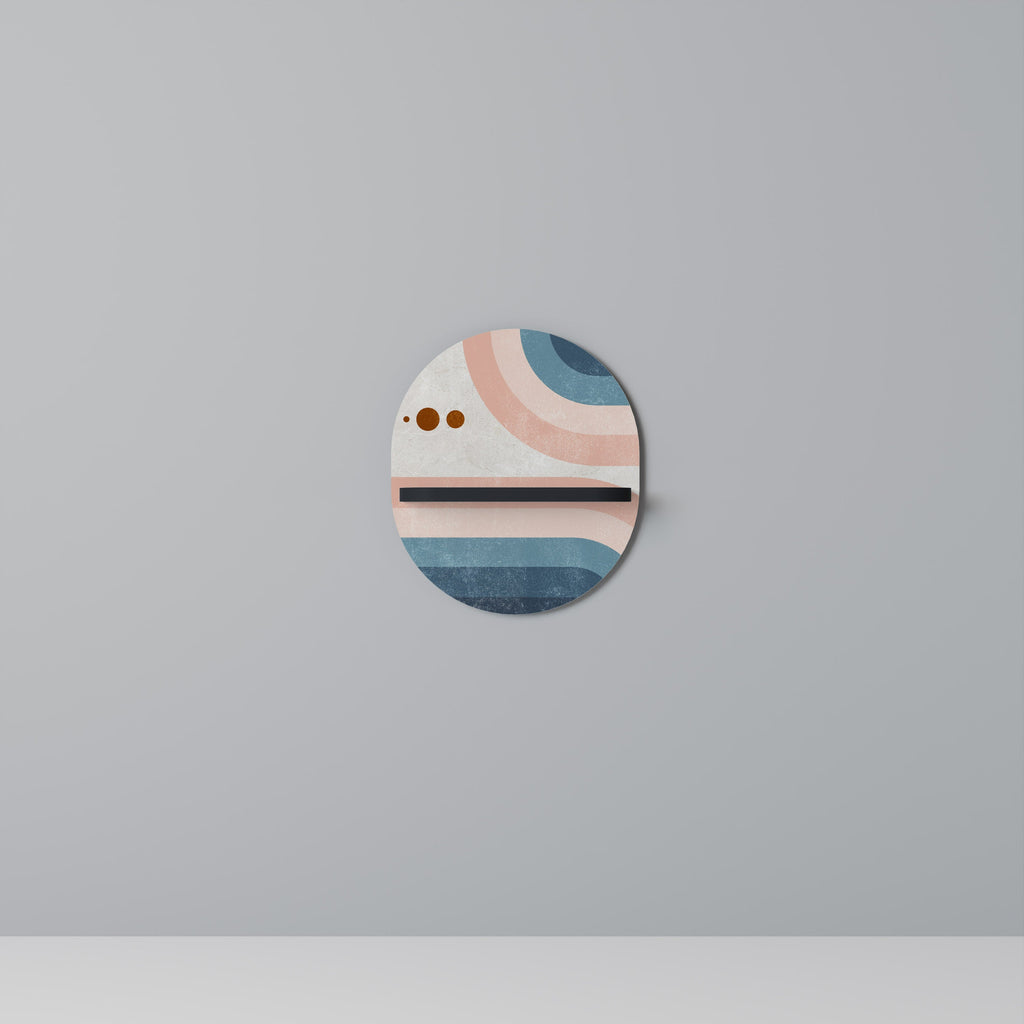 TWO HALVES Ovales Kunstregal in Schwarz