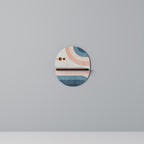 TWO HALVES Ovales Kunstregal in Schwarz