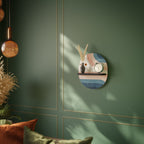 TWO HALVES Ovales Kunstregal in Schwarz