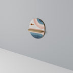 TWO HALVES Ovales Kunstregal in Eiche-Optik