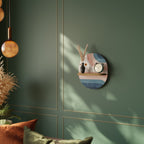 TWO HALVES Ovales Kunstregal in Eiche-Optik